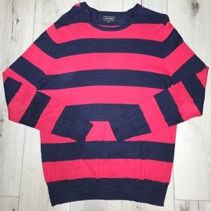 🔴 Express Crewneck Striped Cotton Sweater (M)